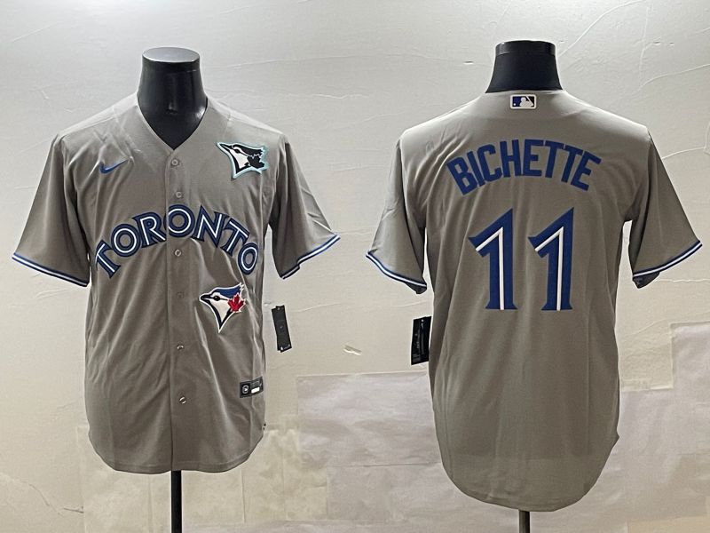 Men Toronto Blue Jays #11 Bichette Grey Game 2025 Nike MLB Jersey style 2->toronto blue jays->MLB Jersey